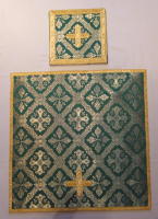 Green Roman brocade Vestment